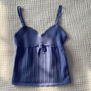 Aritzia Wilfred Lavender Ribbed Top